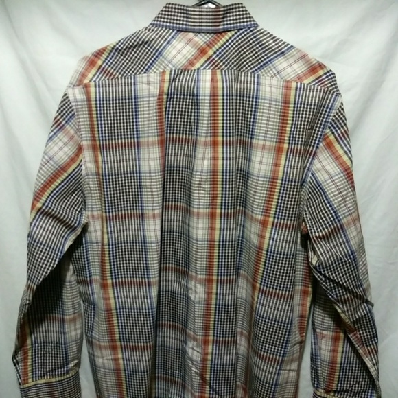 Tasso Elba Rust Blue checkered dressed 👕 - Picture 4 of 4